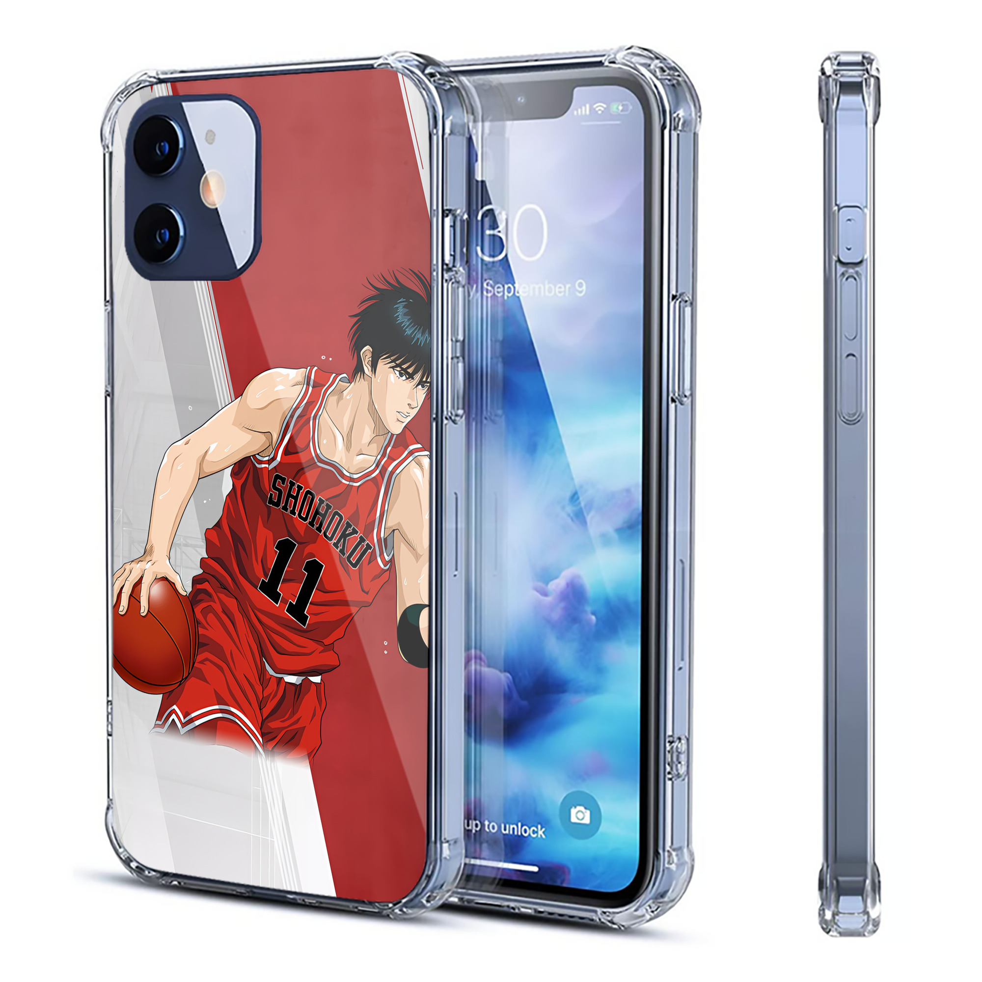 （画像用） SLAM DUNK／スラムダンク 【iPhone 12シリーズ対応】透明スマホケース（クリアソフトケース）